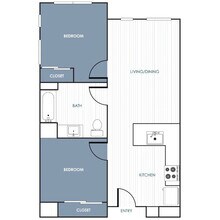 2 Bedrooms floor plan